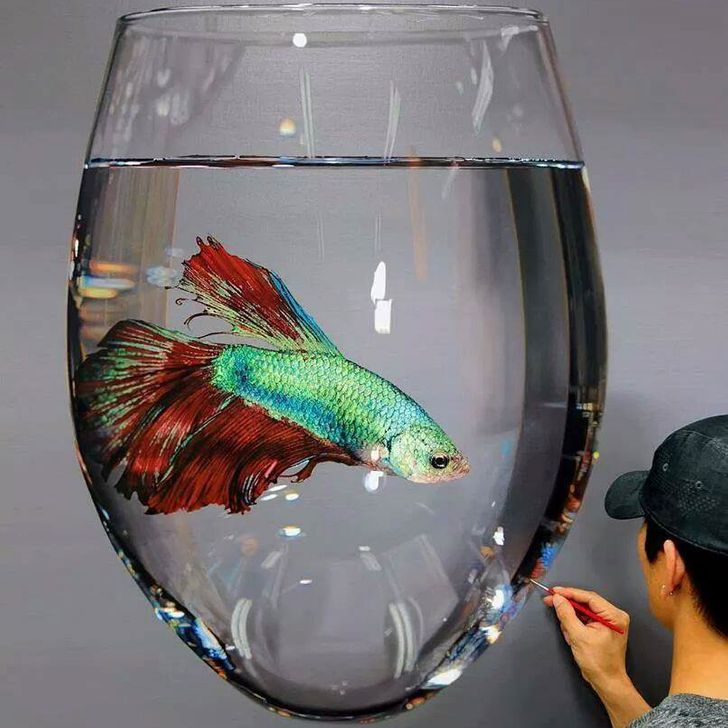 Bức tranh sống động như thật. 