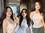 Làm đẹp - Nữ sinh được ví đẹp tựa thiên thần, chỉ diện áo dài trắng là đủ khoe đường cong hình thể