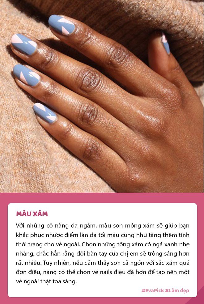 Mẫu nail tay cho da ngăm và nên sơn màu gì để trắng tôn da – Spa & Beauty  Salon