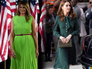 Thời trang - Mê diện váy xanh, vợ Tổng thống Trump nổi bật, Công nương Kate ghi điểm vì nền nã, ngọt ngào