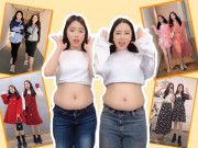 Thời trang - Tự tin vạch bụng mỡ, cặp song sinh người Hàn chứng minh béo diện đồ vẫn đẹp sang hết nấc