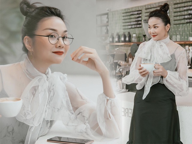 Thanh Hằng diện áo blouse trong suốt, bí quyết mới cho các nàng công sở là đây