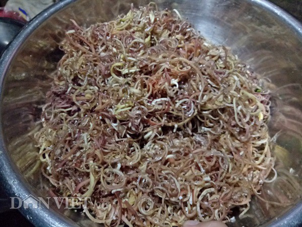 Hoa chuối rừng thái nhỏ khi sử dụng làm món cá nhảy.