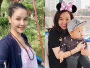 Giải trí - Phản ứng của bà bầu Kỳ Hân khi bị "khủng bố" bằng ảnh Ly Kute và con riêng của chồng