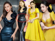 Làm đẹp - Quỳnh Kool diện đầm vàng chói loá nhưng chưa chiếm sóng bằng vòng eo bé tí của Phương Oanh
