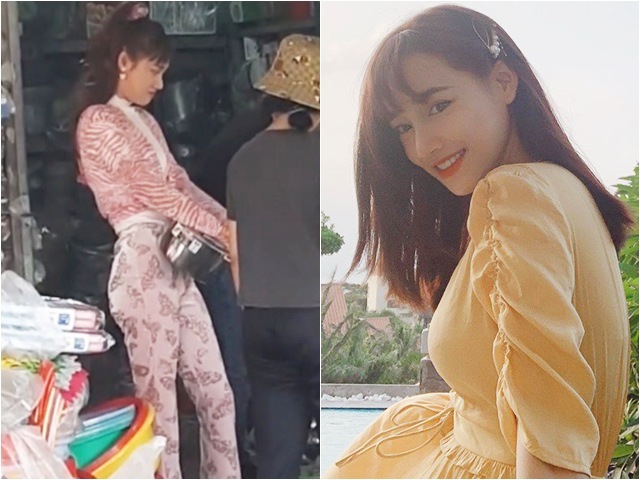 Nhã Phương xuất hiện với hình ảnh mặc quần hoa đi chợ, đúng chuẩn bà nội trợ quê mùa