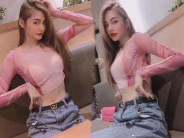 Diện áo mỏng như sương, bạn thân Lan Ngọc bị lộ áo lót mà không hay biết