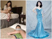 Bà bầu - Bị chồng chụp lén sau sinh: Hằng Túi phờ phạc ôm con, nhìn Lâm Vỹ Dạ mới hết hồn