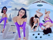 Thời trang - Diện quần xuyên thấu với áo tí hon đã bạo, Thuý Ngân trút bỏ lớp trang phục càng hút mắt