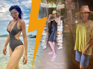 Chẳng bốc lửa diện bikini hay váy lộng lẫy, Kỳ Duyên đi nghỉ dưỡng mặc đồ như du lịch bụi