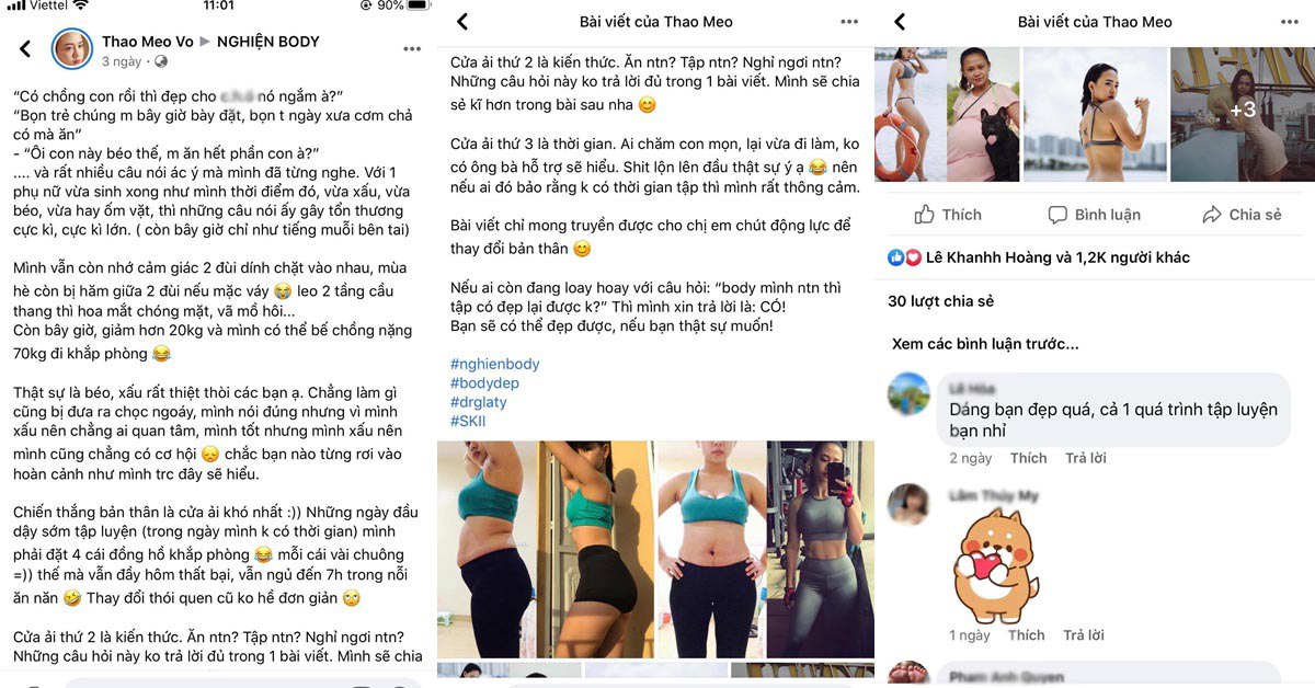 Giảm 20kg mỡ thừa sau sinh, mẹ bỉm lột xác thành hotgirl bụng múi bế được cả chồng nặng 70kg - 2