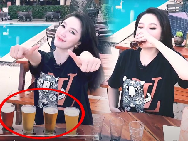 Bảo Thy 1 lần xử 4 cốc bia đầy, chị em rút ra cách uống giúp thăng hạng nhan sắc