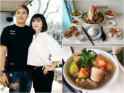 Bếp Eva - Chồng kém 18 tuổi của Cát Phượng nấu cỗ cúng tuyệt đẹp, bị hỏi: "Có bê đê không?"