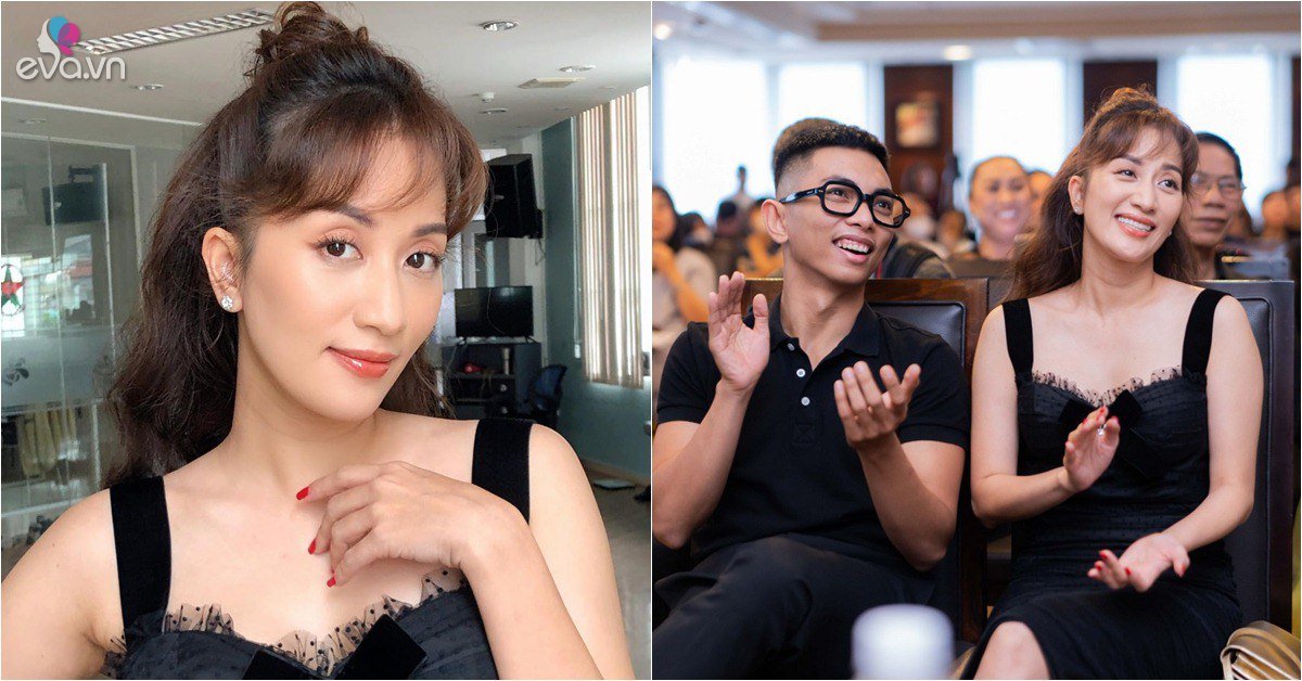 Khánh Thi gợi cảm đi làm giám khảo, được chồng tình tứ tháp tùng