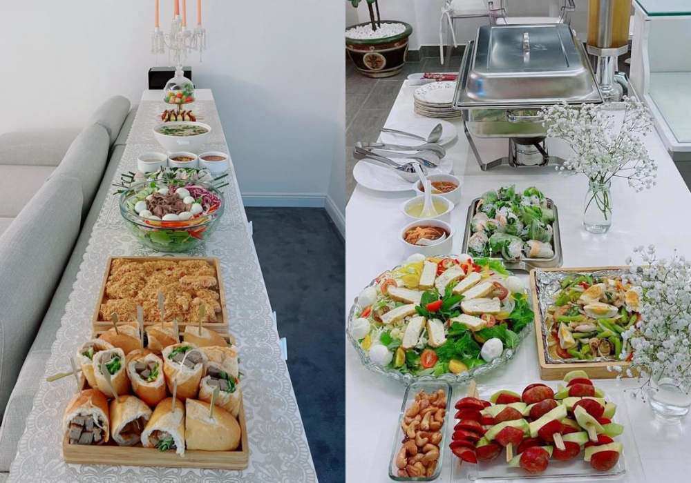 Trong thời gian giãn cách xã hội, Lý Nhã Kỳ bày biện đồ ăn như tiệc buffet rồi... gửi tới nhà cho bạn bè.
