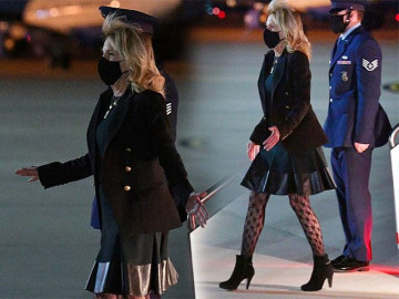 Đệ nhất phu nhân Mỹ 70 tuổi vẫn diện tất lưới gợi cảm