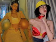 Thời trang - Nữ diễn viên sang chảnh nhất cây táo nở hoa diện quần tụt cổ vũ bóng đá