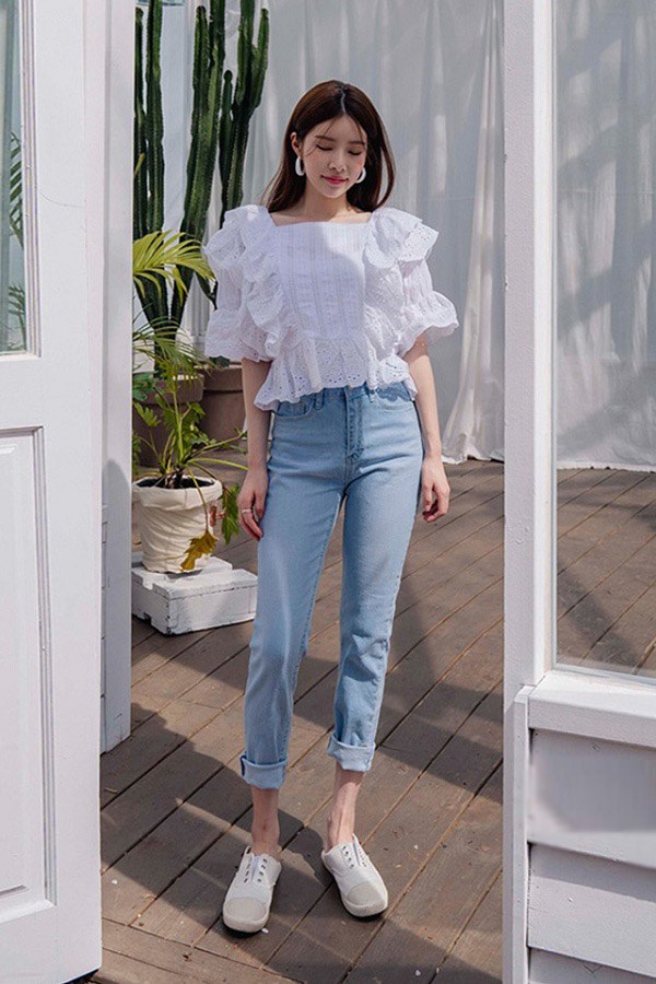 Áo blouse trắng dễ nhạt nhòa, nhưng qua tay sao Hàn là hóa sang xịn và đẹp hút mắt - 13