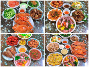 Bếp Eva - 8X Quảng Ninh khoe những mâm cơm "ú ụ" hải sản, chị em xem xong chỉ muốn chuyển nhà