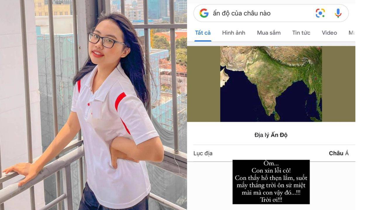Phương Mỹ Chi gửi lời xin lỗi đến cô giáo dạy Sử khi làm không biết Ấn Độ thuộc châu nào.