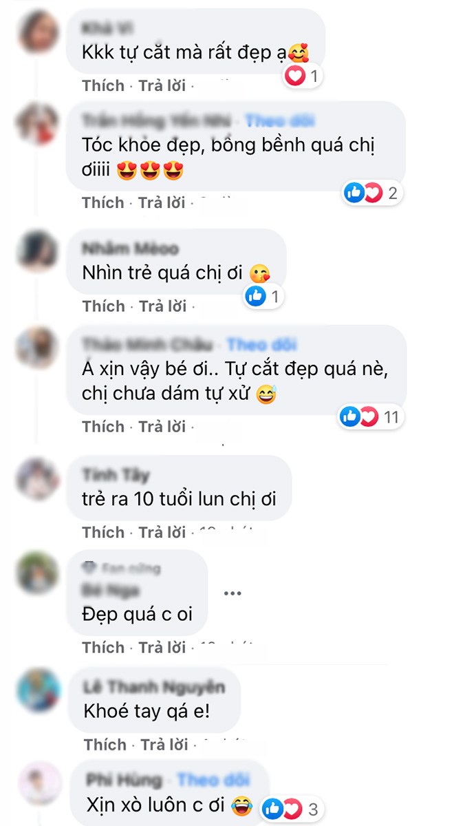 Mùa dịch tự cắt tóc tại gia, Bảo Thy trẻ ra chục tuổi, Hari Won nhìn cứ sai sai - 14