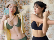 Làm đẹp - Bản sao Tăng Thanh Hà diện nội y tập thể dục khoe vòng một gợi cảm đầy khéo léo