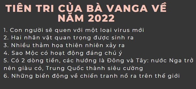 Nhà tiên tri mù Baba Vanga dự đoán điều gì xảy ra trong năm 2022? - 4
