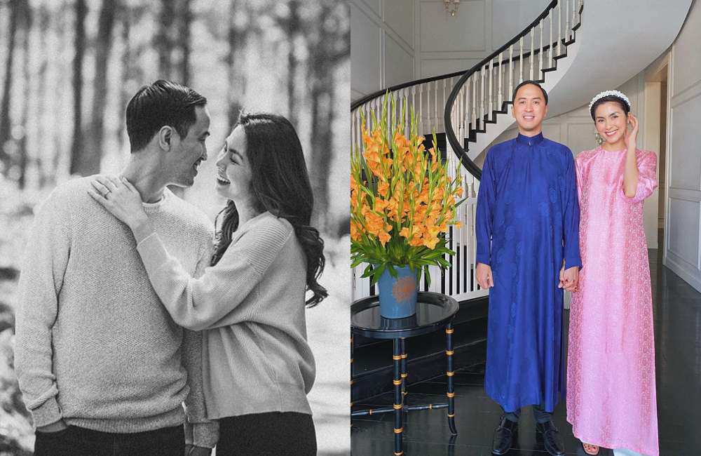 Sau 8 năm chung sống, 2 vợ chồng chưa một lần khoe ảnh cận mặt các con, nhưng ảnh tình tứ của bố mẹ thì phủ sóng dày đặc trên mạng xã hội.