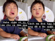 Làm mẹ - Hoà Minzy tự làm bánh mì cho con, quý tử miền Tây vừa ăn vừa khóc siêu đáng yêu