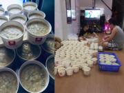 Cháo dinh dưỡng miễn phí cho các bé ở khu phong tỏa: Bố mẹ bỉm sữa hết lời cảm kích