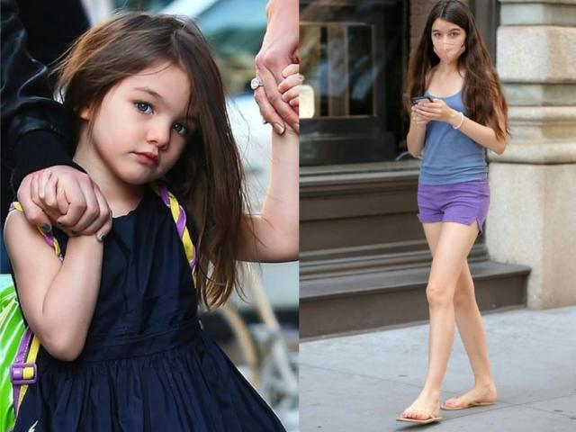 Suri Cruise 15 tuổi cao 1m7, chăm mặc đồ gợi cảm khoe eo thon, chân dài giống mẹ