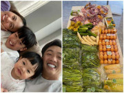 Làm mẹ - Nhà Cường Đôla trữ đồ mùa dịch: Nhìn kỹ mới thấy Đàm Thu Trang mẹ đảm, đúng chuẩn đại gia