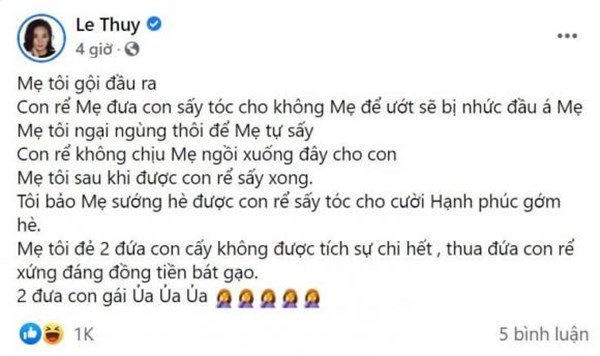 Đỗ An làm điều hiếm có, mẹ Lê Thúy nói: amp;#34;Đẻ 2 đứa con gái không được tích sự gìamp;#34; - 3