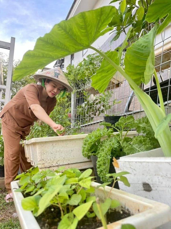 Nhật Kim Anh đón mẹ lên ở cùng, hằng ngày chăm sóc vườn rau xanh vào mùa dịch - 10