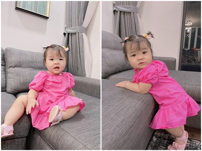 Vợ Trung Ruồi thường xuyên làm điệu cho con gái và khoe trên trang cá nhân.