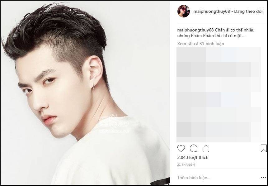 Mai Phương Thuý từng tuyên bố chỉ yêu mỗi Phàm Phàm (tên gọi thân mật của Ngô Diệc Phàm).