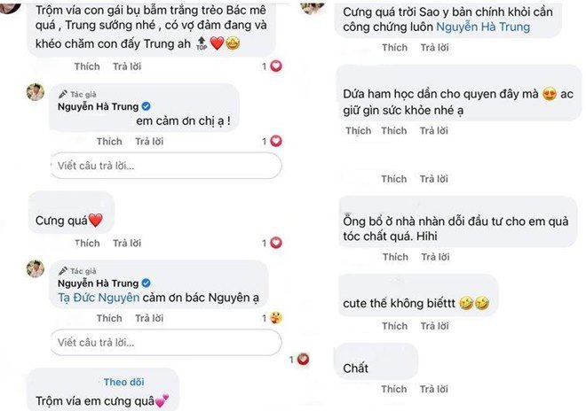 Nhiều bạn bè và khán giả khen ngợi kiểu tóc của Dứa và cảm thán về độ giống nhau của 2 bố con.