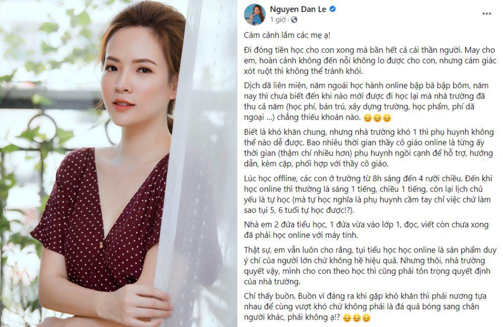 Bài viết của Đan Lê thu hút rất nhiều bình luận của các mẹ bỉm sữa. Nhiều người cũng cho rằng việc cho trẻ cấp 1 học online có nhiều khó khăn, là vấn đề nan giải khi các bé không thể đến trường giữa mùa dịch.
