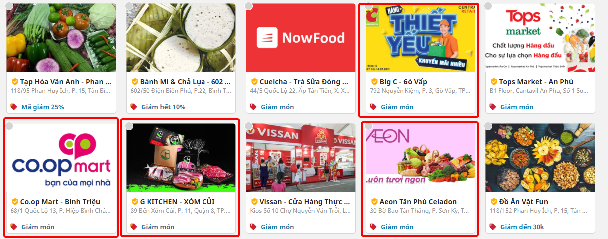 Hàng hóa đa dạng từ các cửa hàng cũng là một trong những lợi thế khiến người dùng tin tưởng và sử dụng dịch vụ NowFresh