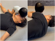 Làm mẹ - Được con gái thơm, Cường Đôla làm liều xin miếng nữa nhưng bé có phản ứng đáng yêu