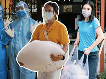 Xúc động hình ảnh hoa hậu đi từ thiện mùa dịch