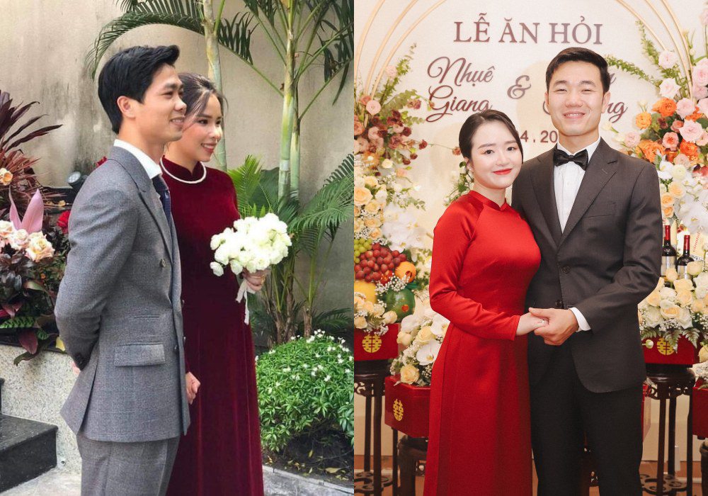 Công Phượng và Xuân Trường đều cưới vợ là tiểu thư nhà giàu, có nhiều điểm chung từ lúc hẹn hò cho đến khi kết hôn.