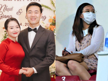 Vợ Xuân Trường lộ bụng to, mặt nở, nhiều người liên tưởng tới khi vợ Công Phượng mang bầu