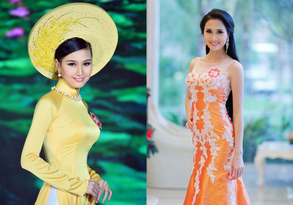 Hình ảnh Nguyễn Thị Hà tại cuộc thi Hoa hậu Việt Nam 2014. Năm đó cô cũng giành giải thí sinh có mái tóc đẹp nhất.