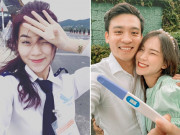 Bà bầu - "Cựu hotgirl Học viện Hàng không" có bầu như trúng số độc đắc, chồng khen "tựa gái 16"