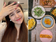 Bà bầu - Không thịt kho, canh rau ngót, cơm cữ nhà giàu của "nàng dâu quý tộc" Phanh Lee toàn món lạ