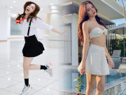 Thời trang - Ninh Dương Lan Ngọc hoá nữ sinh, mặc váy ngắn, xinh xắn khoe chân thon dài
