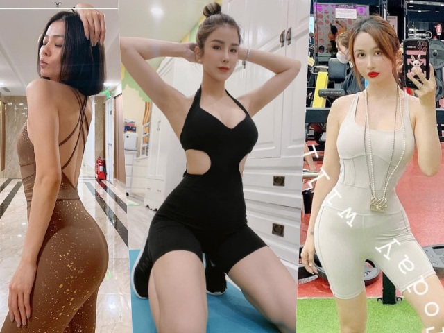 Mặc jumpsuit tập khó nhằn mà hội vợ đại gia vẫn nghiện diện, còn gài thêm tiểu xảo bóp dáng