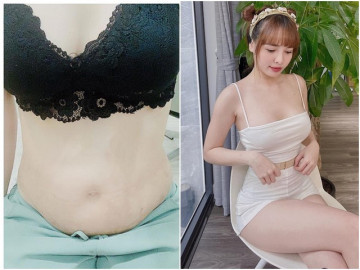 Bụng rạn nát bét vì 3 năm sinh 2 con, hotgirl Đà Nẵng giờ siết eo suốt đêm đi ngủ