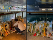 Cặp vợ chồng Việt-Nhật tới viếng nơi nam thanh niên bị dìm chết, cảnh tượng khiến người chồng ngỡ ngàng